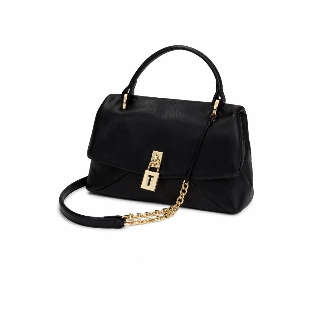 Ted Baker Mini Poppy Satchel Black Sheep Leather Top Handle Crossbody MSRP $215